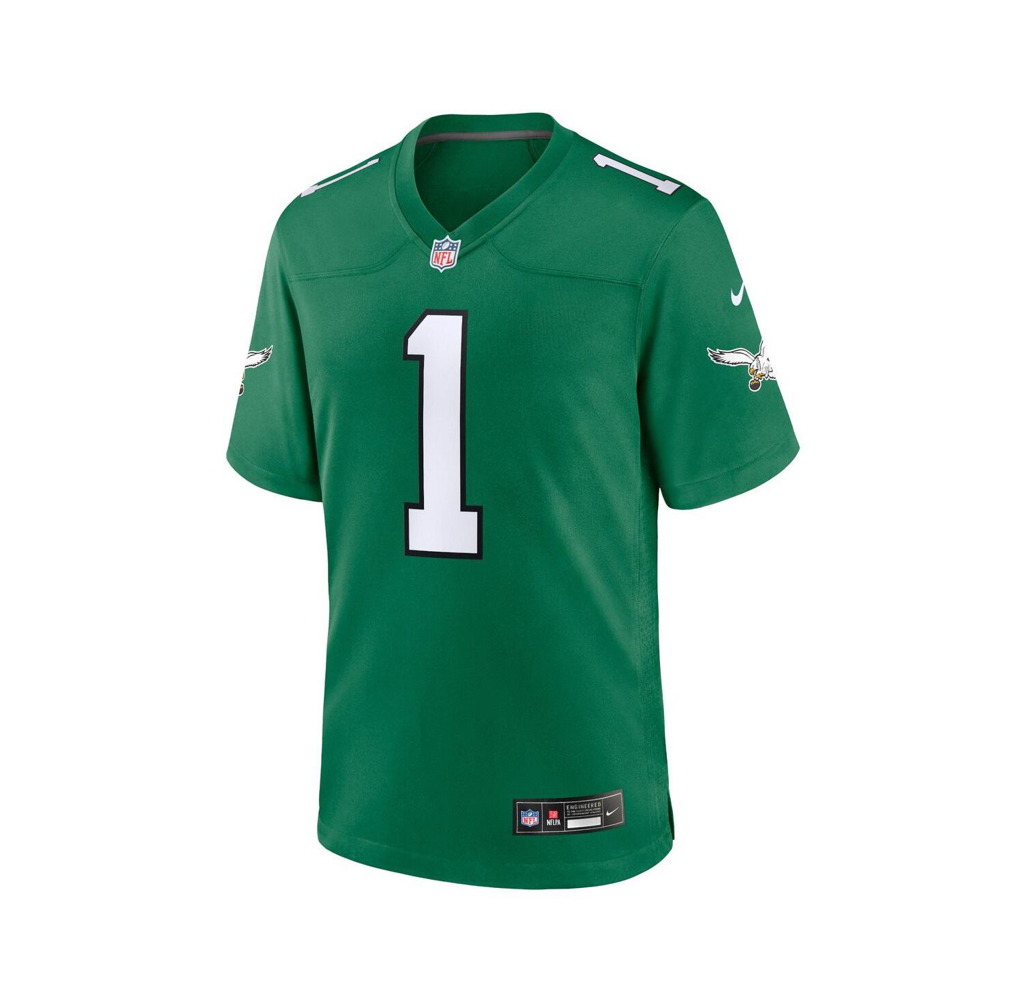 Men's Jalen Hurts Kelly Green Philadelphia Eagles Alternate Game Player Jersey