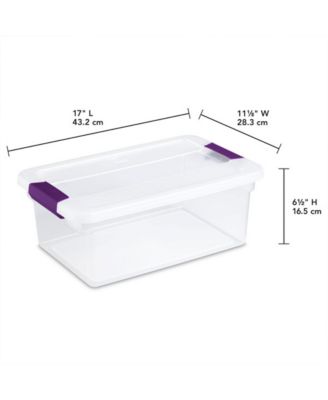 15 Quart Plastic Stackable Storage Container Tote with Lid (36 Pack)