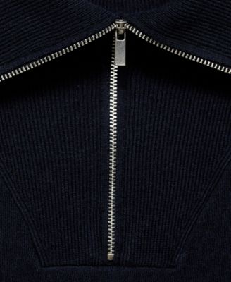 Women's Oversized Zip-Neck Sweater