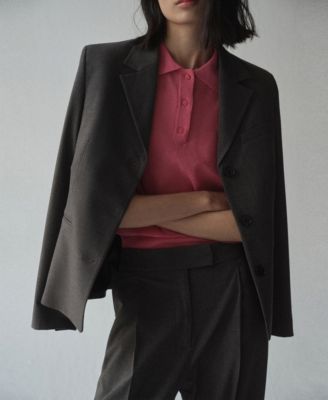 Women's Knitted Polo-Neck Sweater