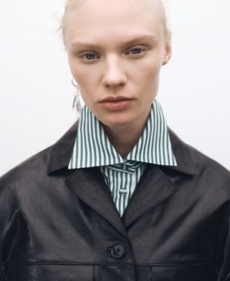 Women's Short Sleeve Striped Shirt