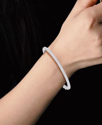 Diamond Bangle Bracelet (4 ct. t.w.) in 14k White Gold