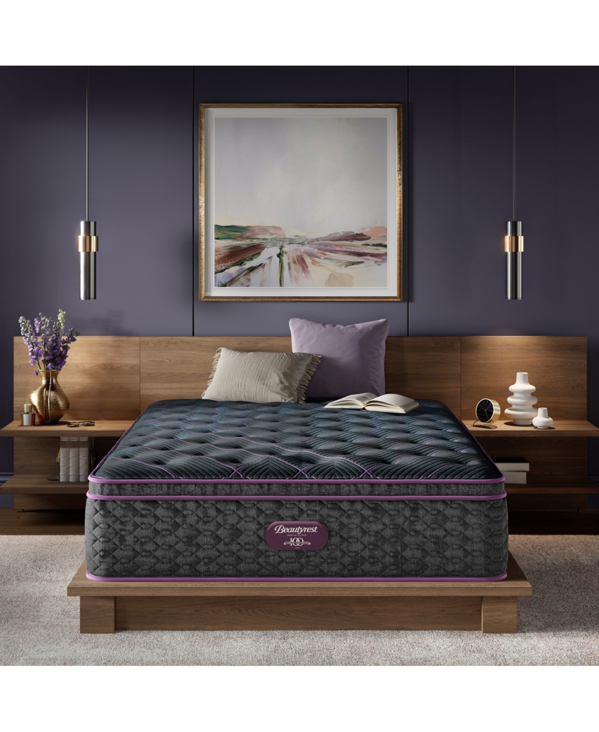 Beautyrest World Class Level Three 16" Plush Pillow Top Mattress Set - Twin