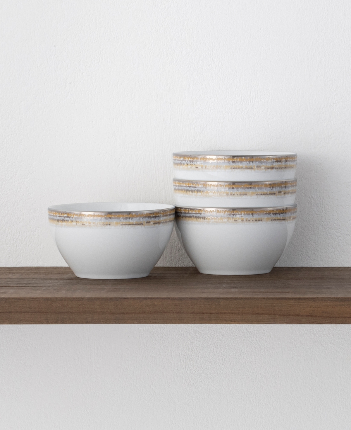 Noritake Raylan Porcelain Mini Bowls, Set Of 4 In White