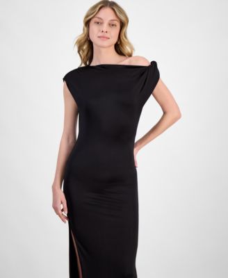 Women's Off-The-Shoulder Slit Maxi Dress