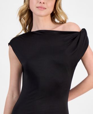 Women's Off-The-Shoulder Slit Maxi Dress