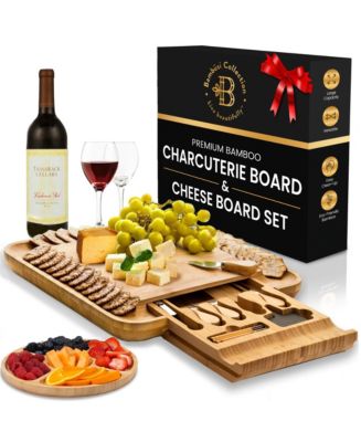 Charcuterie Boards Gift Set - Bamboo Cheese Board Large - House Warming Gifts New Home - Wedding Gifts for Couple, Birthday Gifts for Women - Macy's