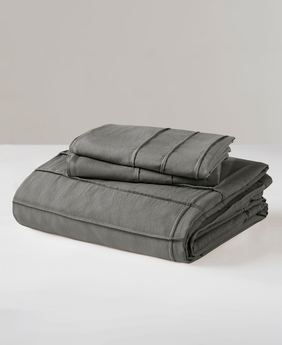 510 Design Porter Pleated 3-pc. Duvet Cover Set, California King In Gray