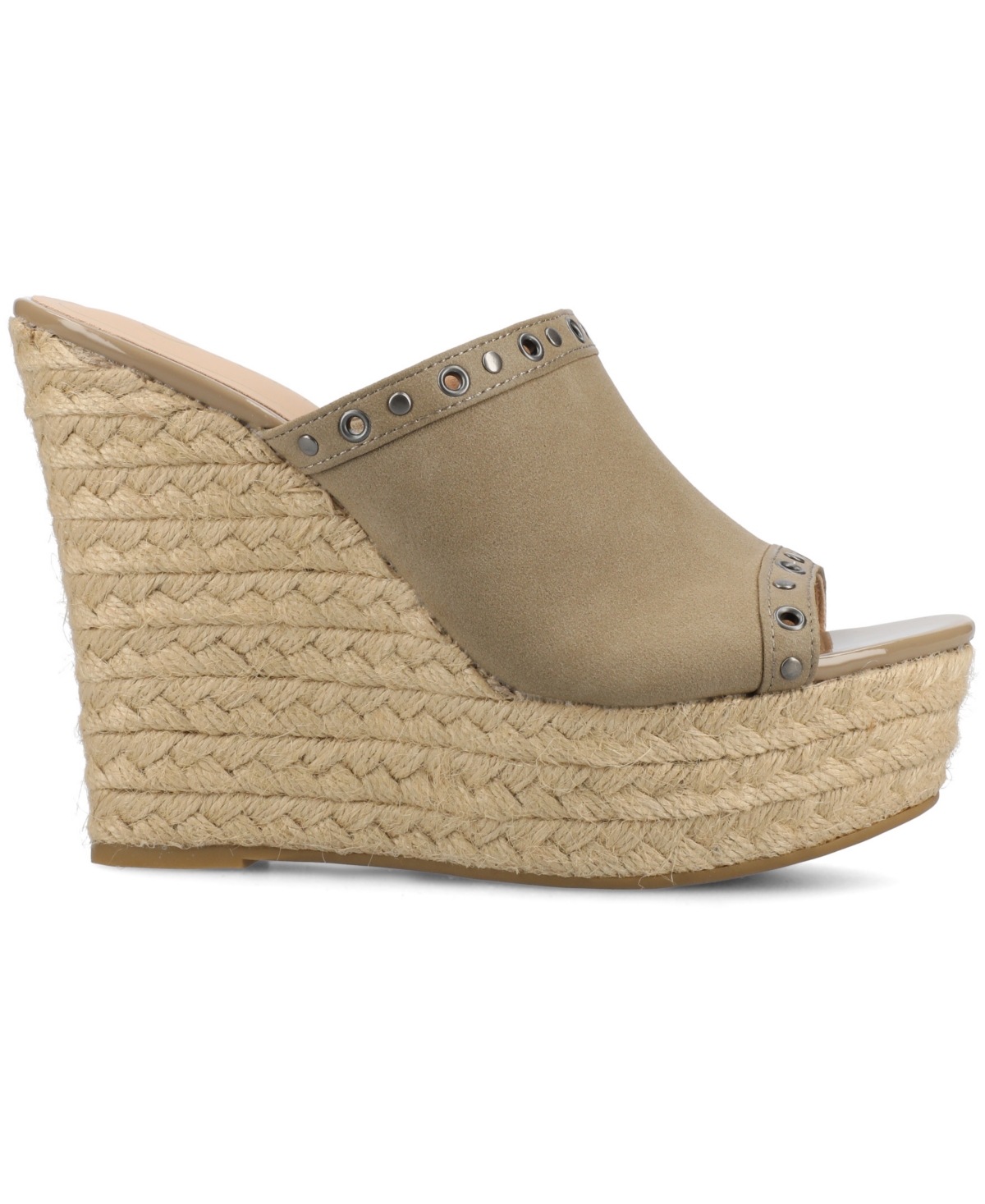 Shop Journee Collection Women's Yari Platform Espadrille Wedge Sandals In Taupe