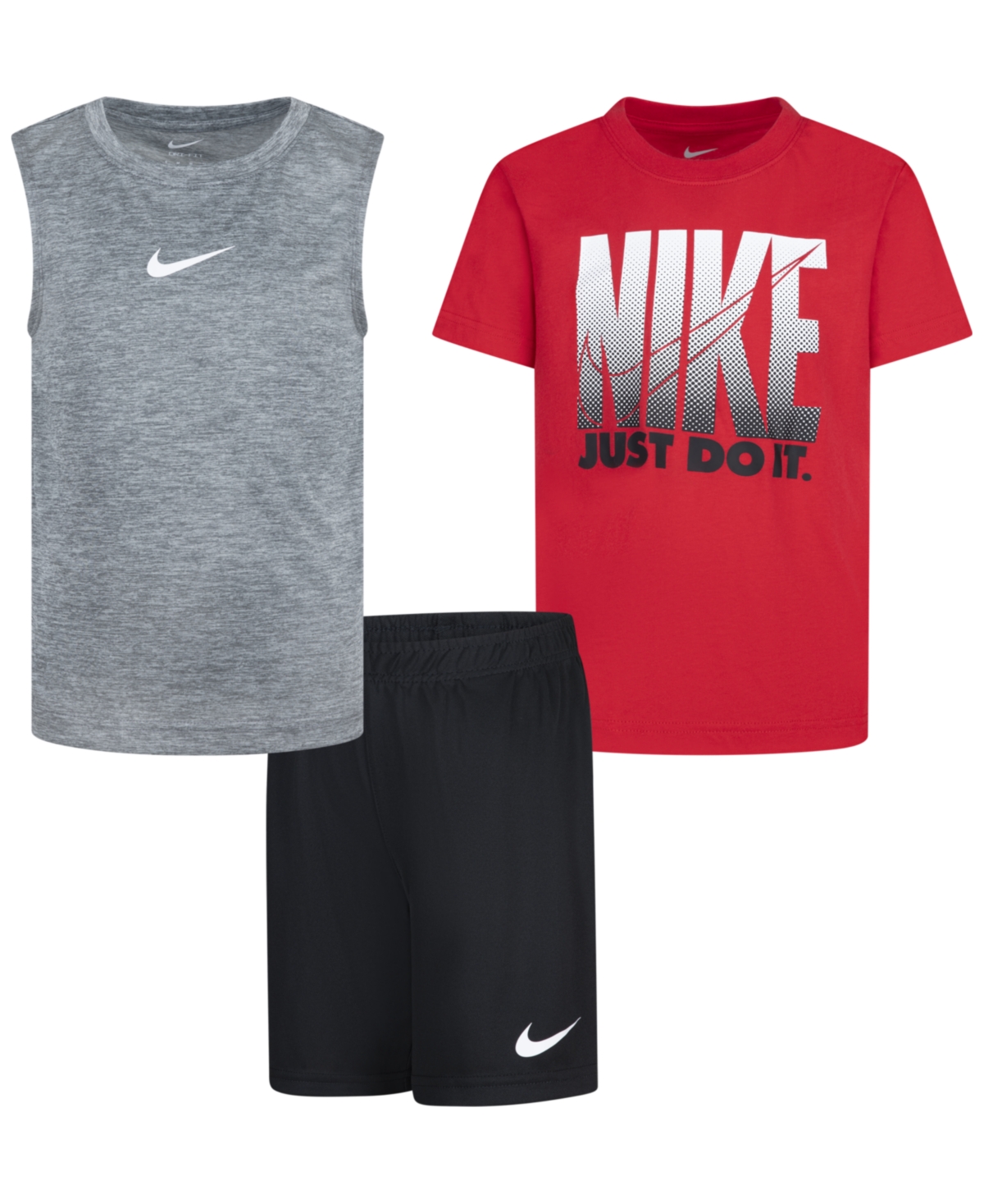 Nike Little Boys 3-piece T-shirt Tank And Shorts Set In Multi