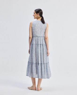 Women's The Perfect Resort Floral Midi in Periwinkle Blue