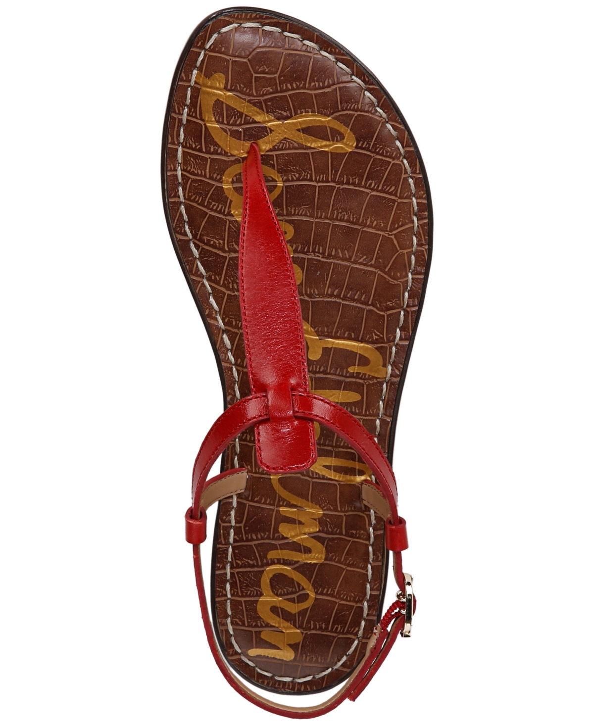 Sam Edelman Gigi Thong Sandal Summer Red Leather In Summer Red