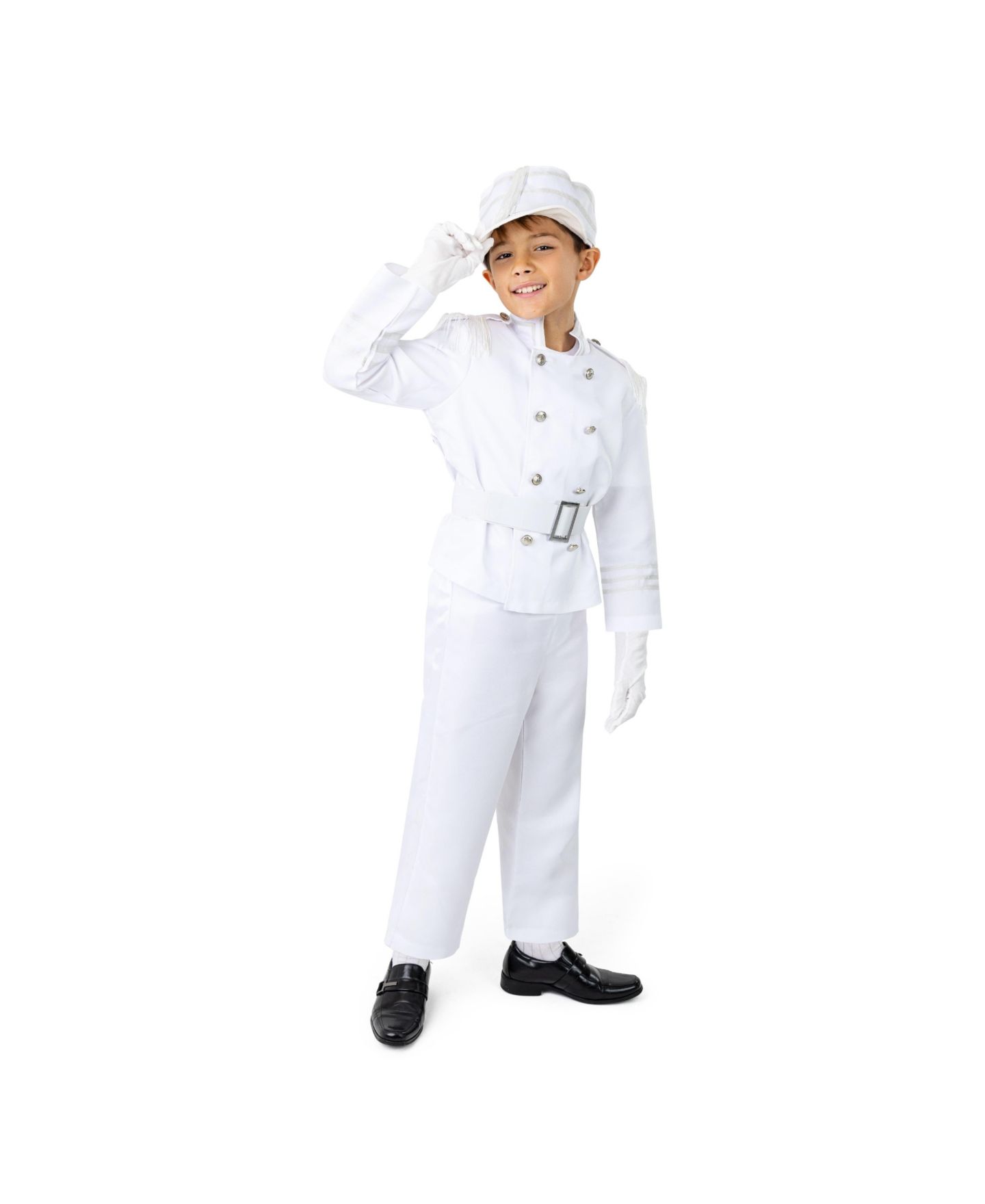 Dress Up America White Marching Band Costume - Kids Boys & Girls, цвет: Белый — фото 1