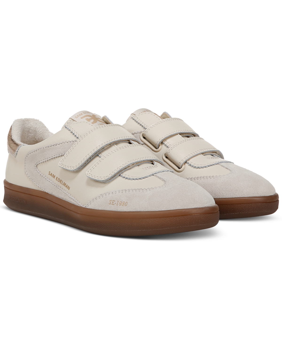 Shop Sam Edelman Women's Talia Sneakers In Modern Ivory,lily White,gold