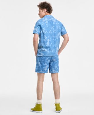 Shop Sun + Stone Sun Stone Mens Floral Denim Shirt Shorts Sneakers Exclusively At Macys In Dream