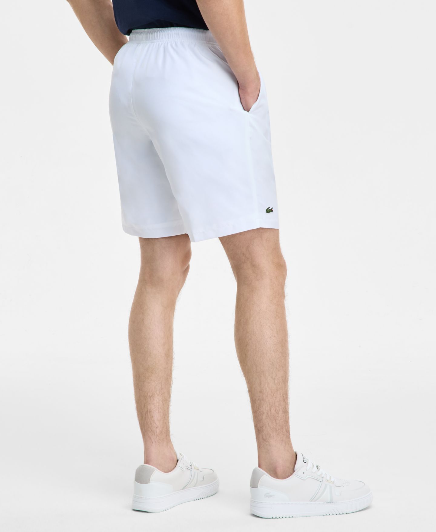 Мужские шорты Lacoste Diamante-Print Drawstring, цвет: 001 Белый — фото 5
