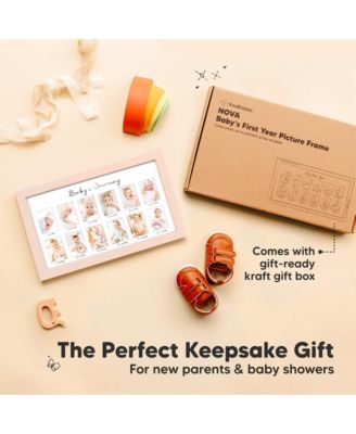 Nova Baby's First Year Photo Frame, 12 Months Newborn Baby Picture Frame, Monthly Birthday Milestone Collage