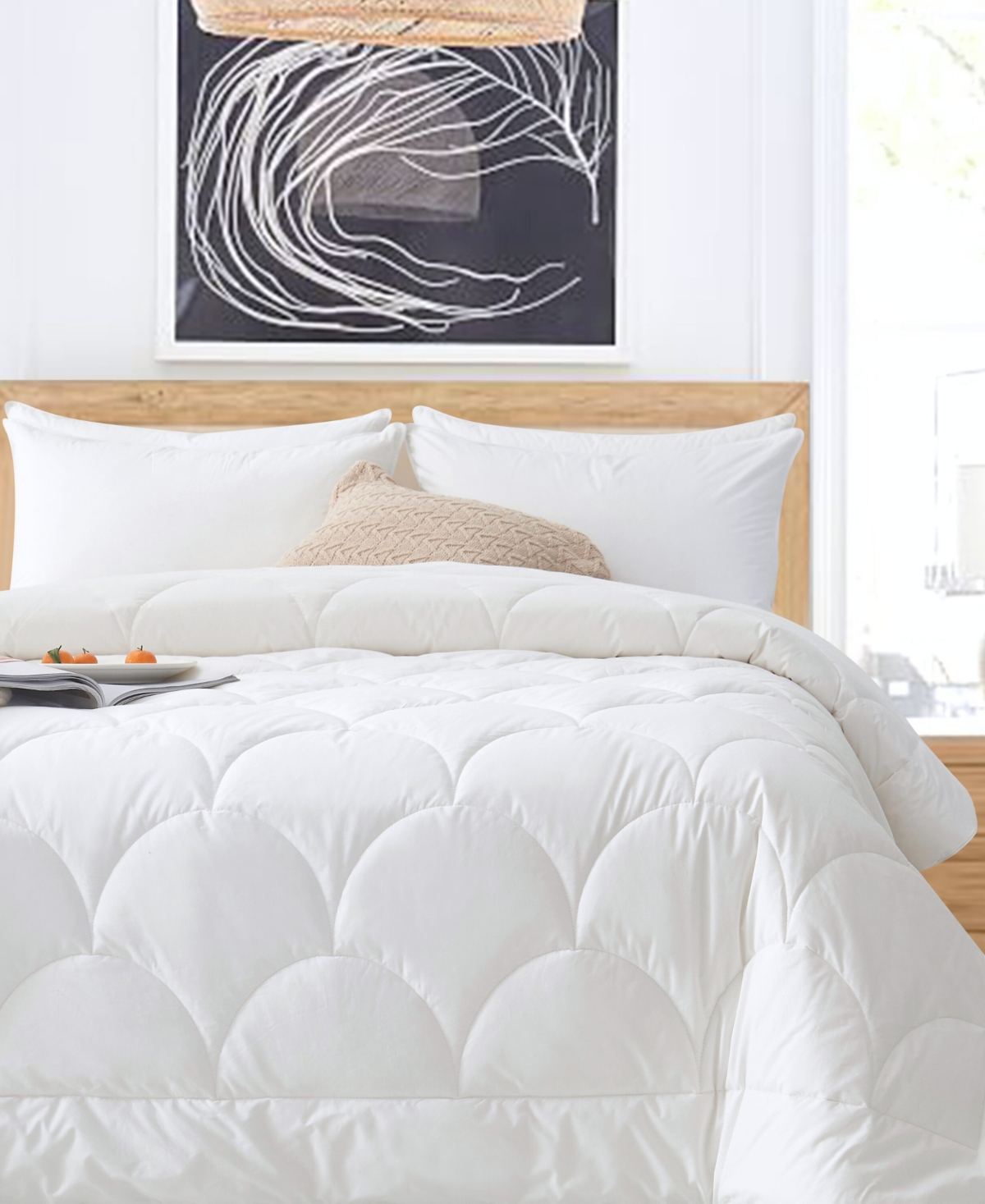 Royal Elite Natural Viscose Comforter, Twin In White