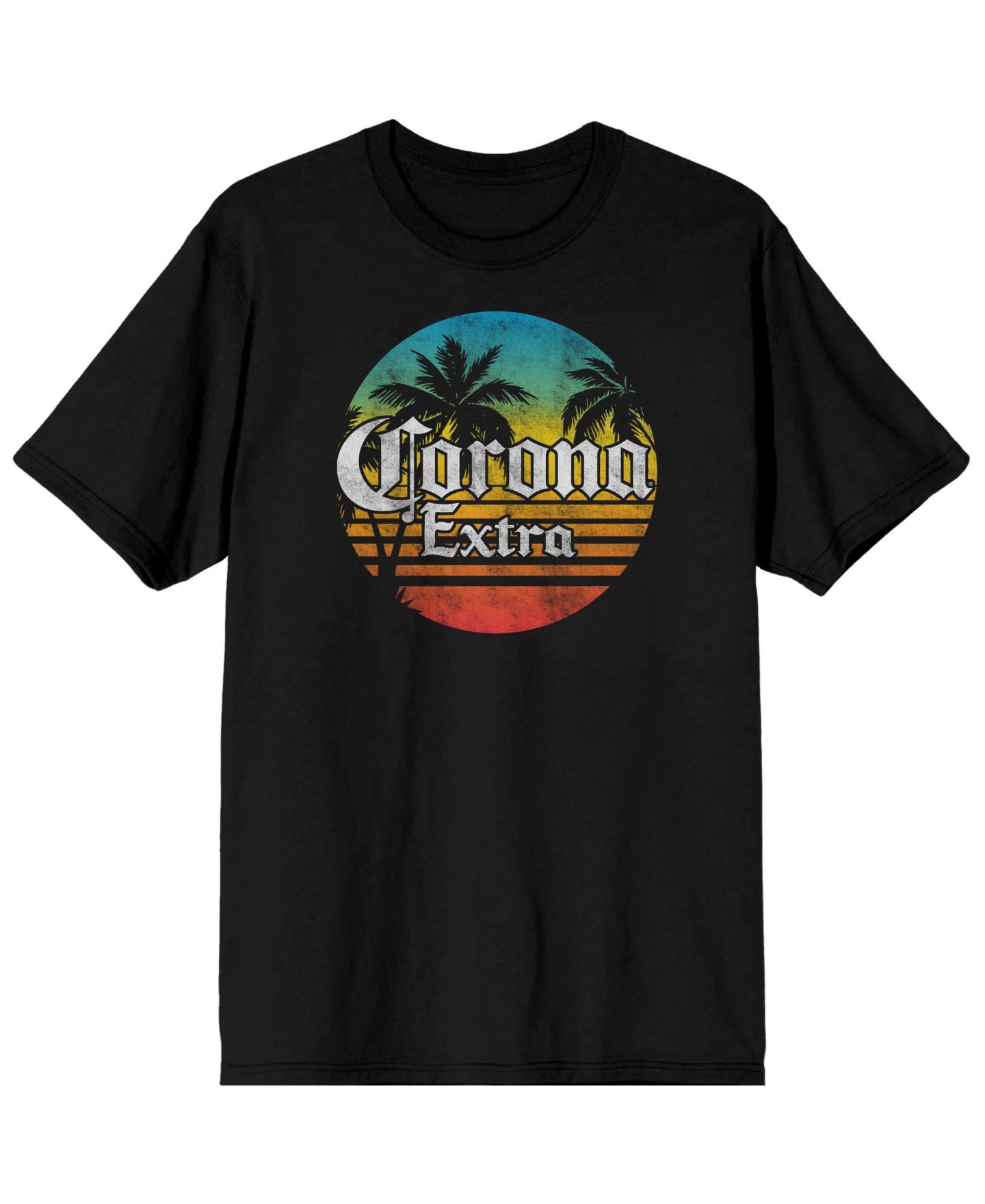 Мужская футболка Corona Logo Gradient Black T-Shirt-Small, цвет: Чёрный — фото 1
