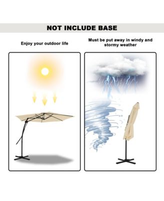 10 Ft. Outdoor Patio Cantilever Umbrella with Stand