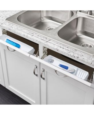 14" Kitchen Sink Front Tip Out Accessory Trays, White, 6572-14-11-52