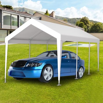 12x20ft Carport Canopy Cover, Waterproof & UV Tarp with Elastic Buckles
