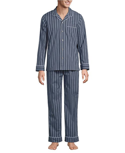 alfani Lands' End Men's Long Sleeve Essential Pajama Set Men's Fashion & Accessories