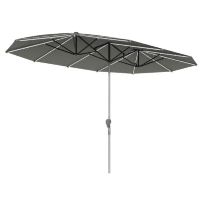 15ft Patio Umbrella Solar Lights UPF50+ Outdoor Umbrella