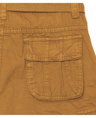 Big Boys Belted Twill Cargo Shorts