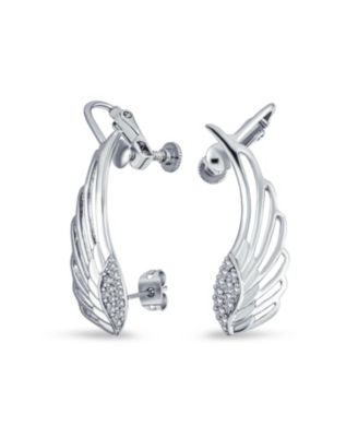 Trendy Angel Wing Feather Ear Cuff Cartilage Earrings Plated