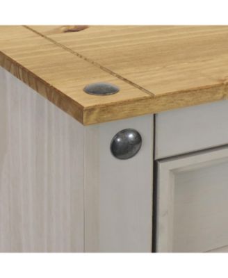 28-Bottle Freestanding Wine Rack - Solid Pine - Gray - 34.5"