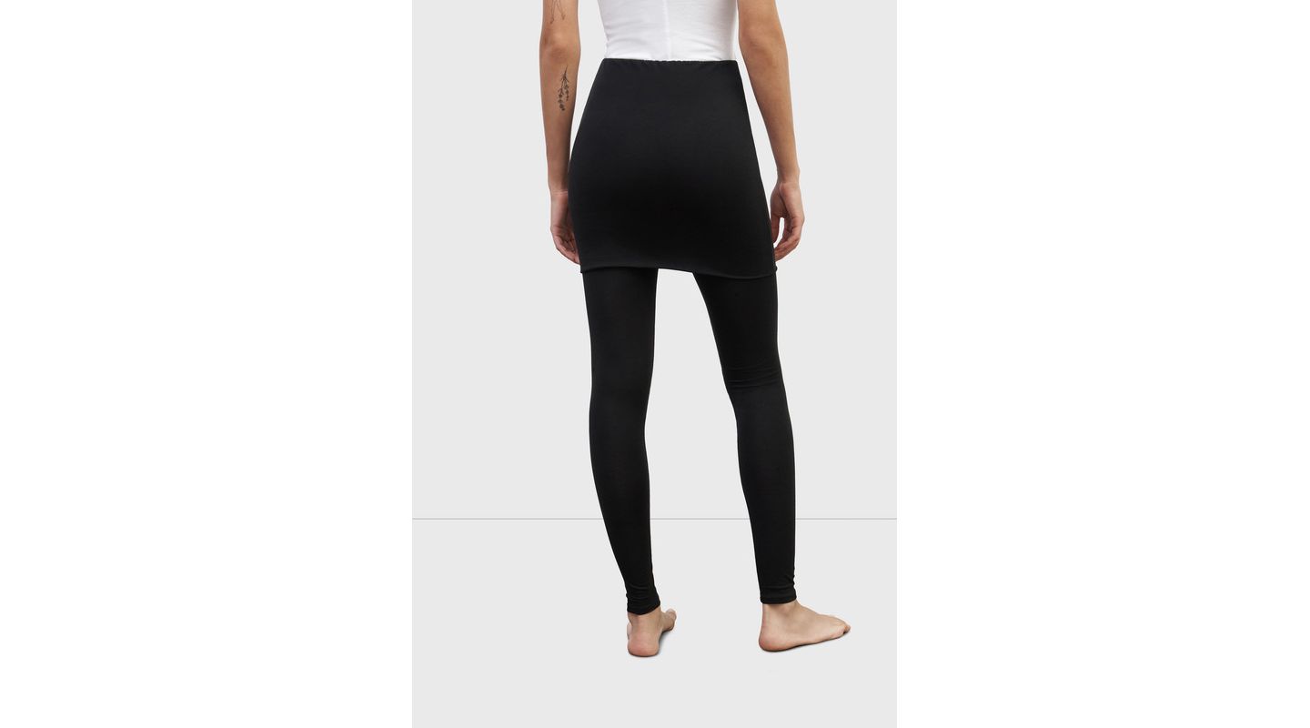 Женские леггинсы Marcella Burke High-Waisted Foldover-Skirt Jersey Leggings, цвет: Чёрный — фото 2