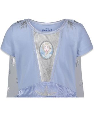 Frozen Disney Princess Anna Elsa Girls Gown and Headband Toddler to Big Kid