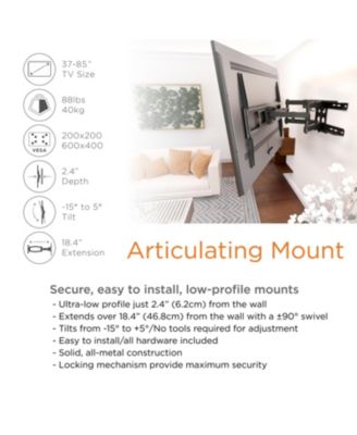 Full Motion TV Wall Mount for TVs 37" - 85" Up to 88 lbs