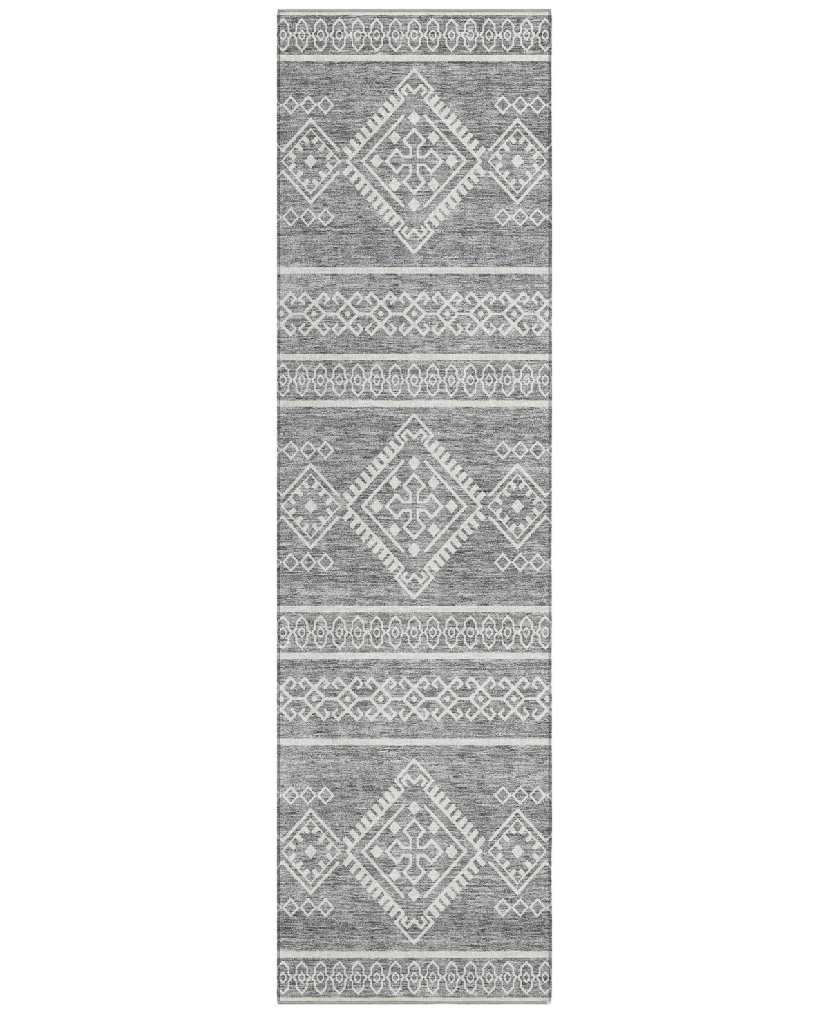 Shop Addison Chantille Machine Washable Acn901 2'3"x7'6" Runner Area Rug In Gray