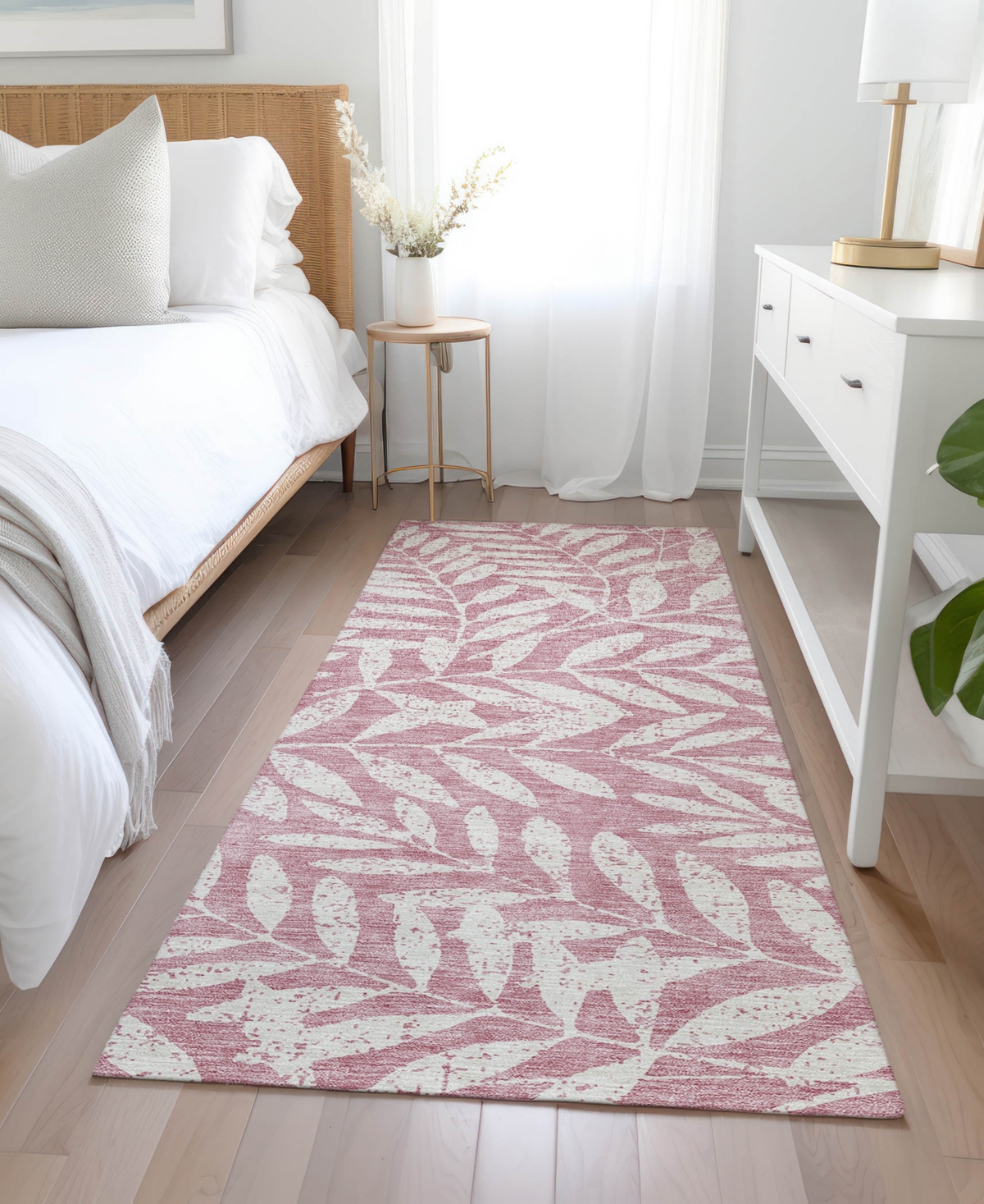 Addison Chantille Acn899 2'3"x7'6" Runner Area Rug In Rose