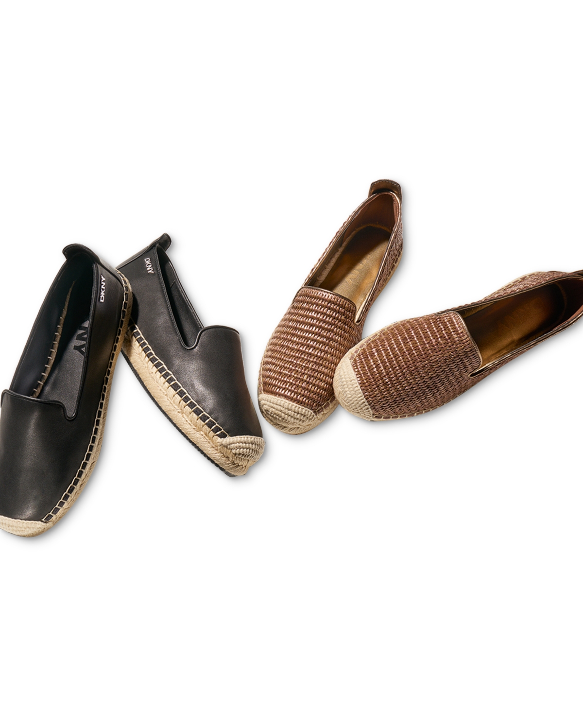 Shop Dkny Women's Mallandra Espadrille Flats In Brown,bronze