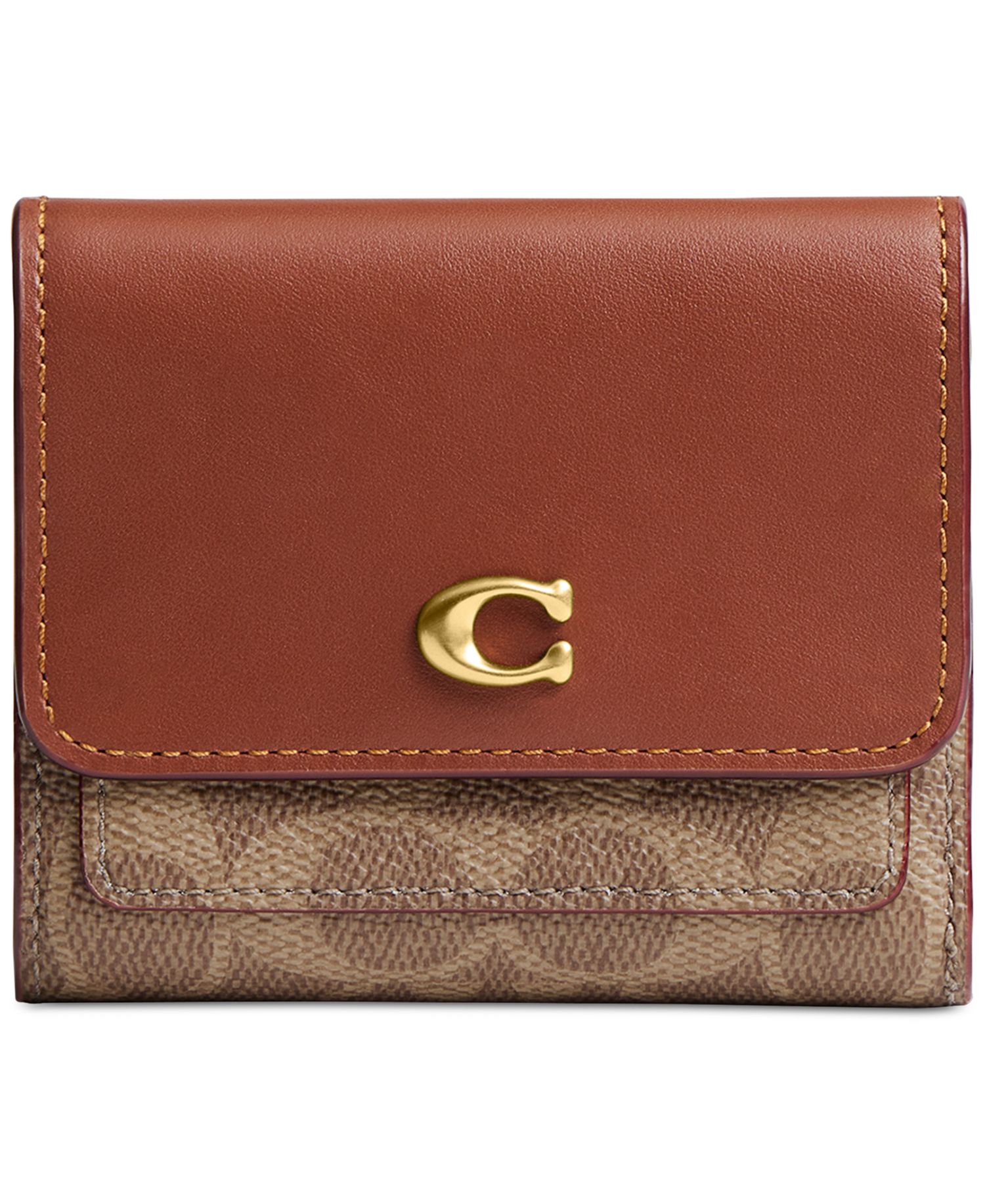 Mila Small Signature Canvas Flap Wallet