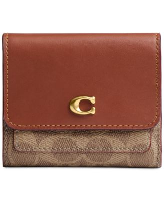 ★Coach★ Mila Small Flap Wallet CAT57 B4RGL COACH Mila Small Flap Wallet in Signature Canvas - Macy's
