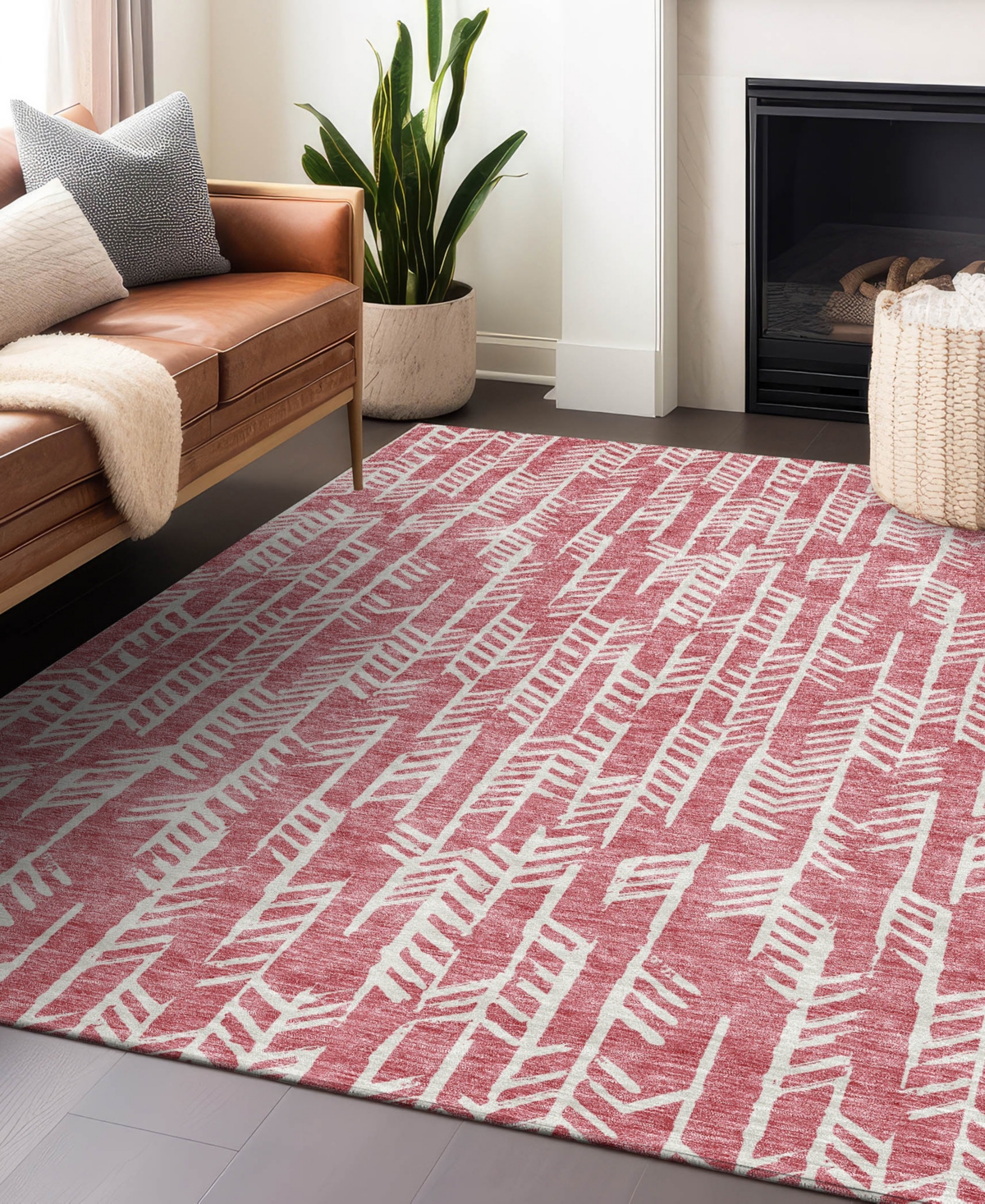 Addison Chantille Acn906 3'x5' Area Rug In Rose