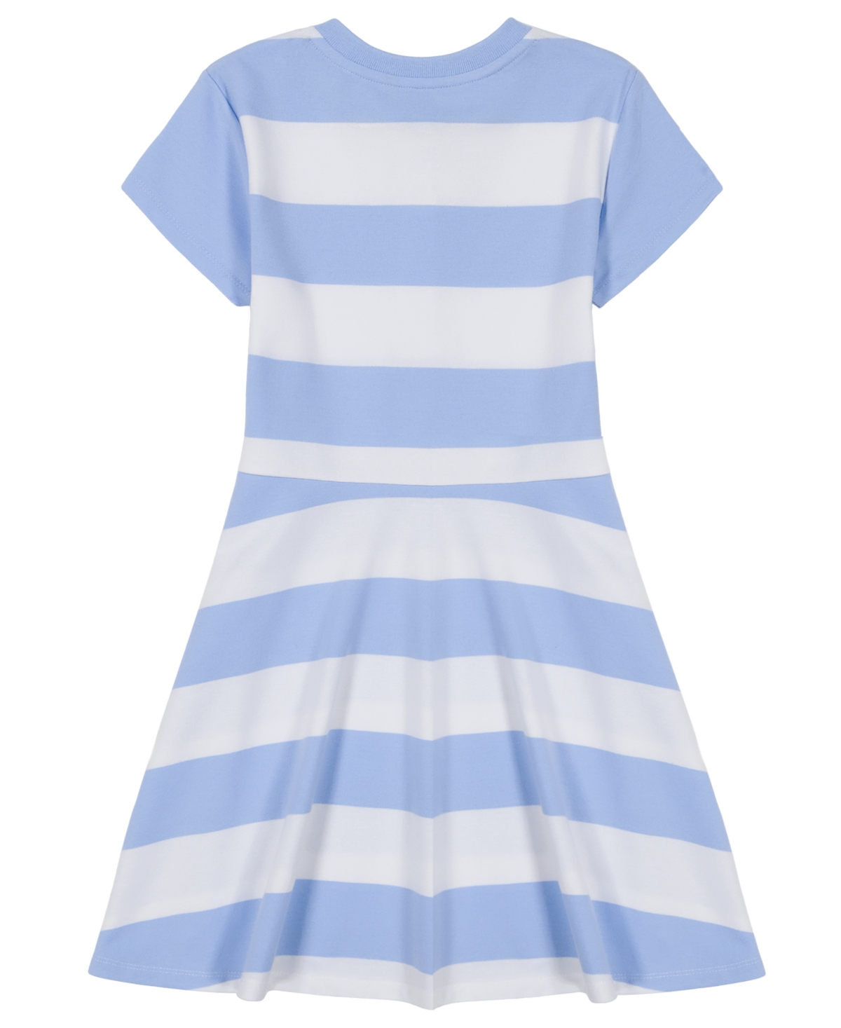 Tommy Hilfiger Big Girls Rugby Stripe Short Sleeve Dress In Windsurfer