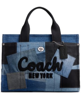 【COACH】Medium Patchwork Denim Cargo Tote Bag COACH Medium Patchwork Denim Cargo Tote Bag - Macy's