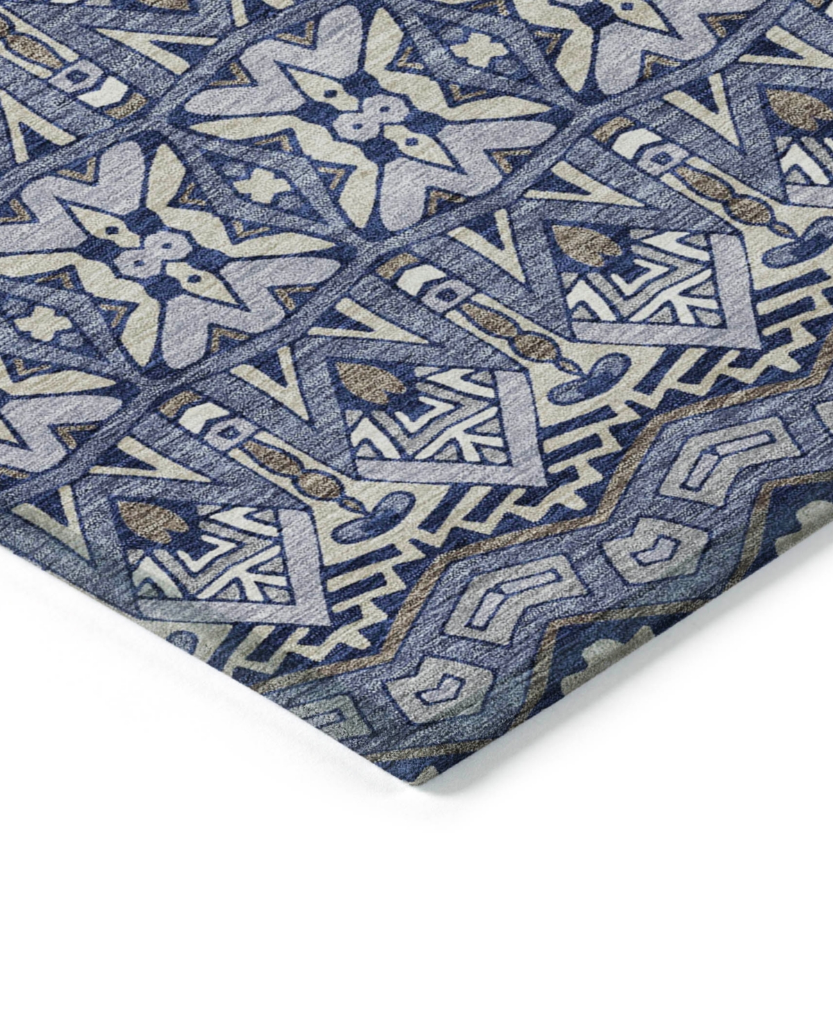 Shop Addison Chantille Machine Washable Acn909 9'x12' Area Rug In Denim