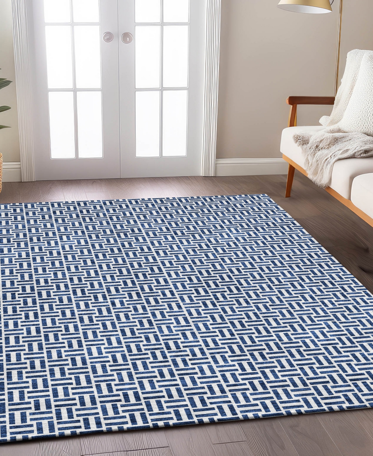 Addison Chantille Acn911 5'x7'6" Area Rug In Navy