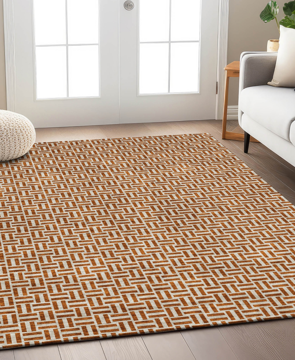 Addison Chantille Acn911 3'x5' Area Rug In Paprika