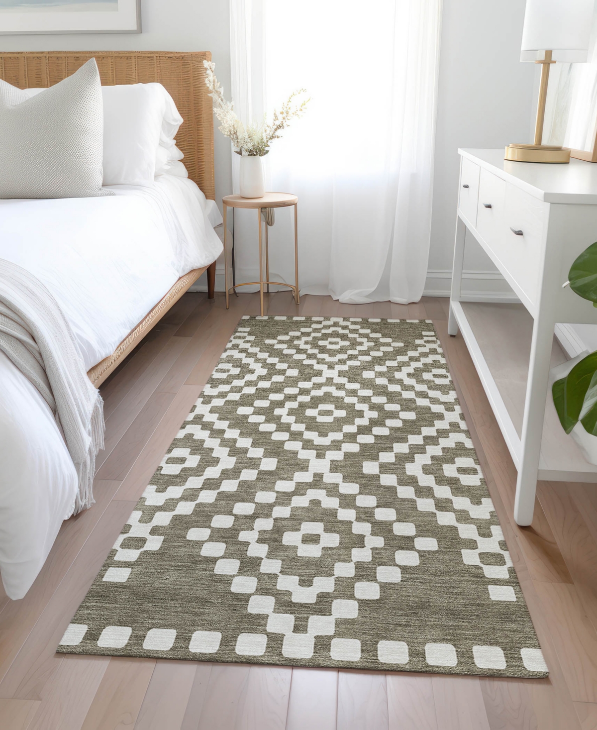 Addison Chantille Acn891 2'3"x7'6" Runner Area Rug In Taupe