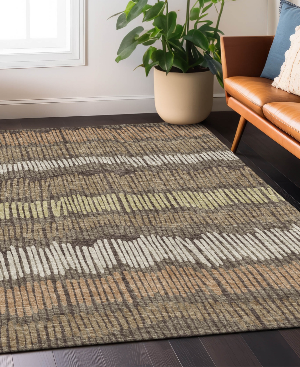 Addison Chantille Acn889 9'x12' Area Rug In Brown