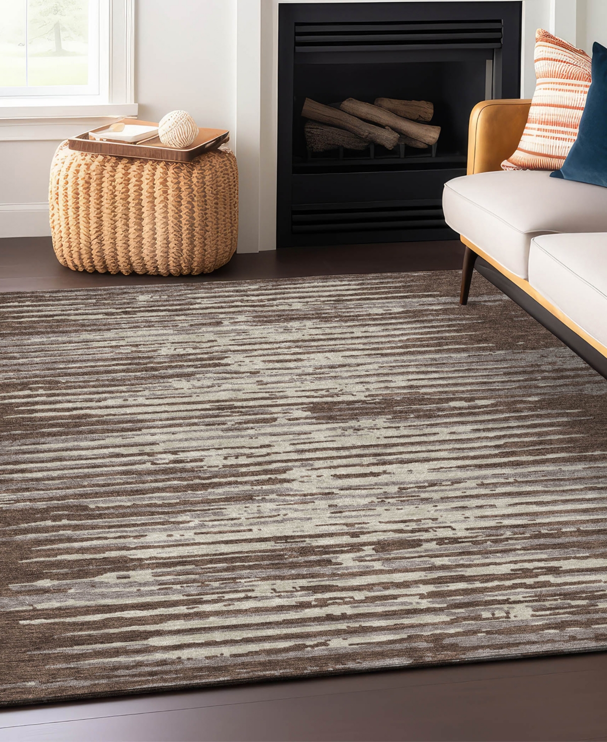 Addison Chantille Acn888 9'x12' Area Rug In Brown