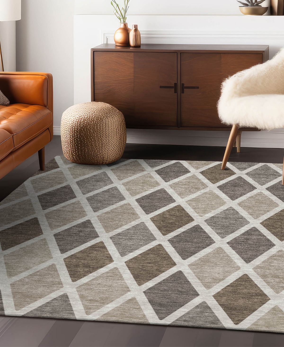 Addison Chantille Acn887 8'x10' Area Rug In Beige