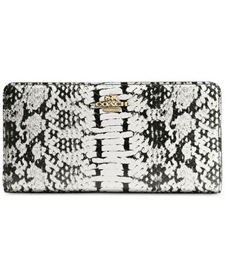 COACH SKINNY WALLET IN COLORBLOCK EXOTIC EMBOSSED LEATHER